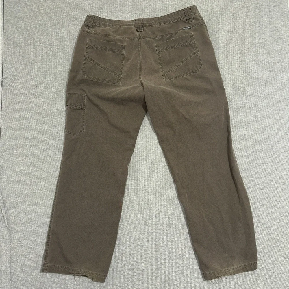 Columbia Brown Canvas Utility Work‎ Pants Straight Leg Mens Size W38 X L31